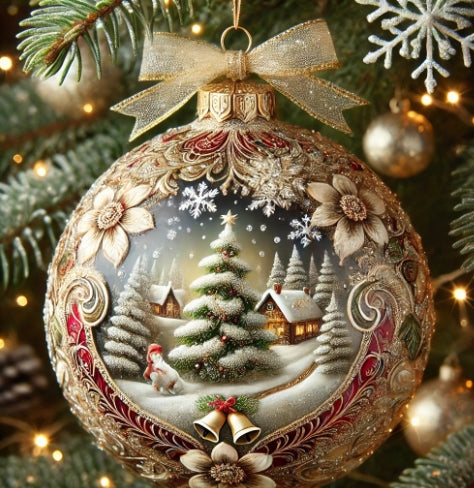 Unique planet ornament with 12 color variants for Christmas gifting