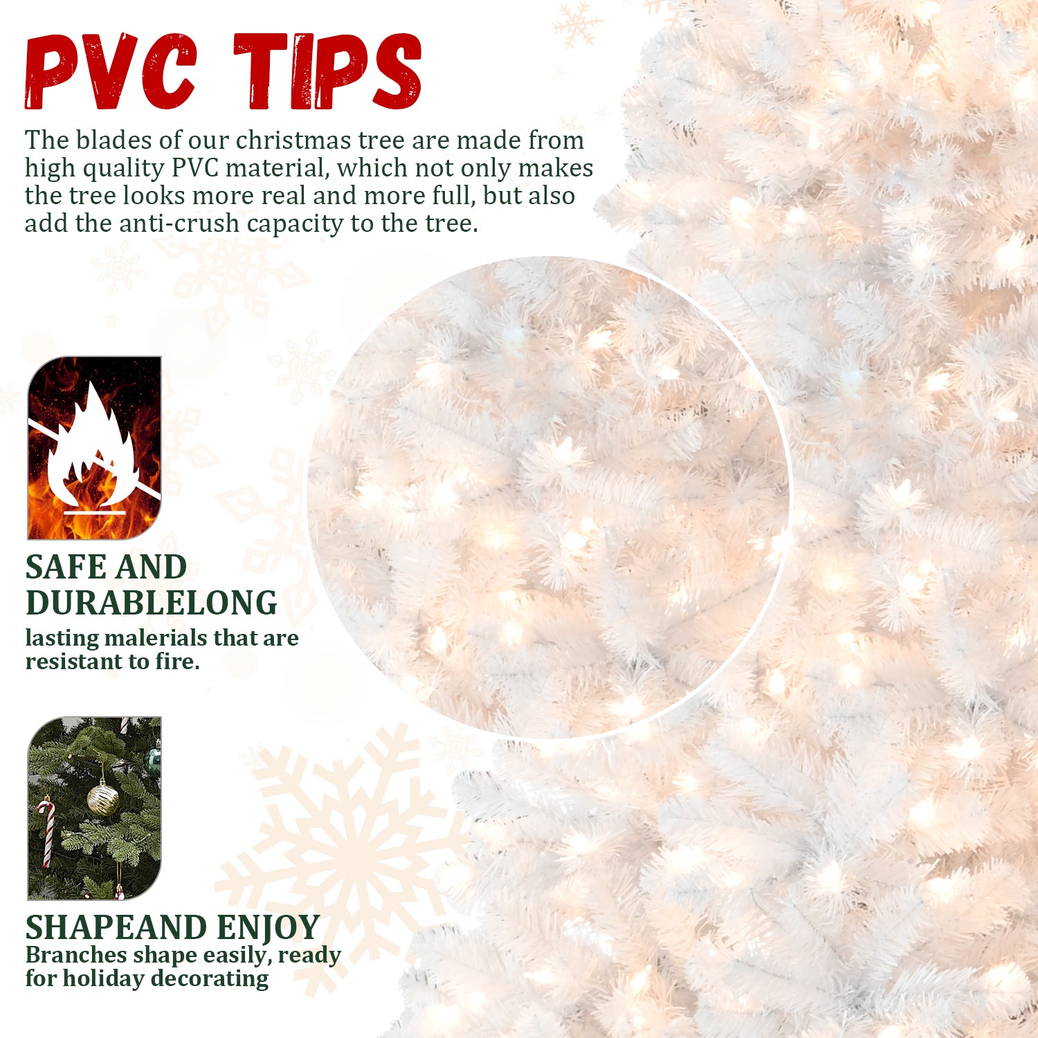 White Christmas tree as centerpiece for holiday devotions