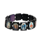Catholic faith rosary bracelet featuring brown wooden beads in a traditional prayer style