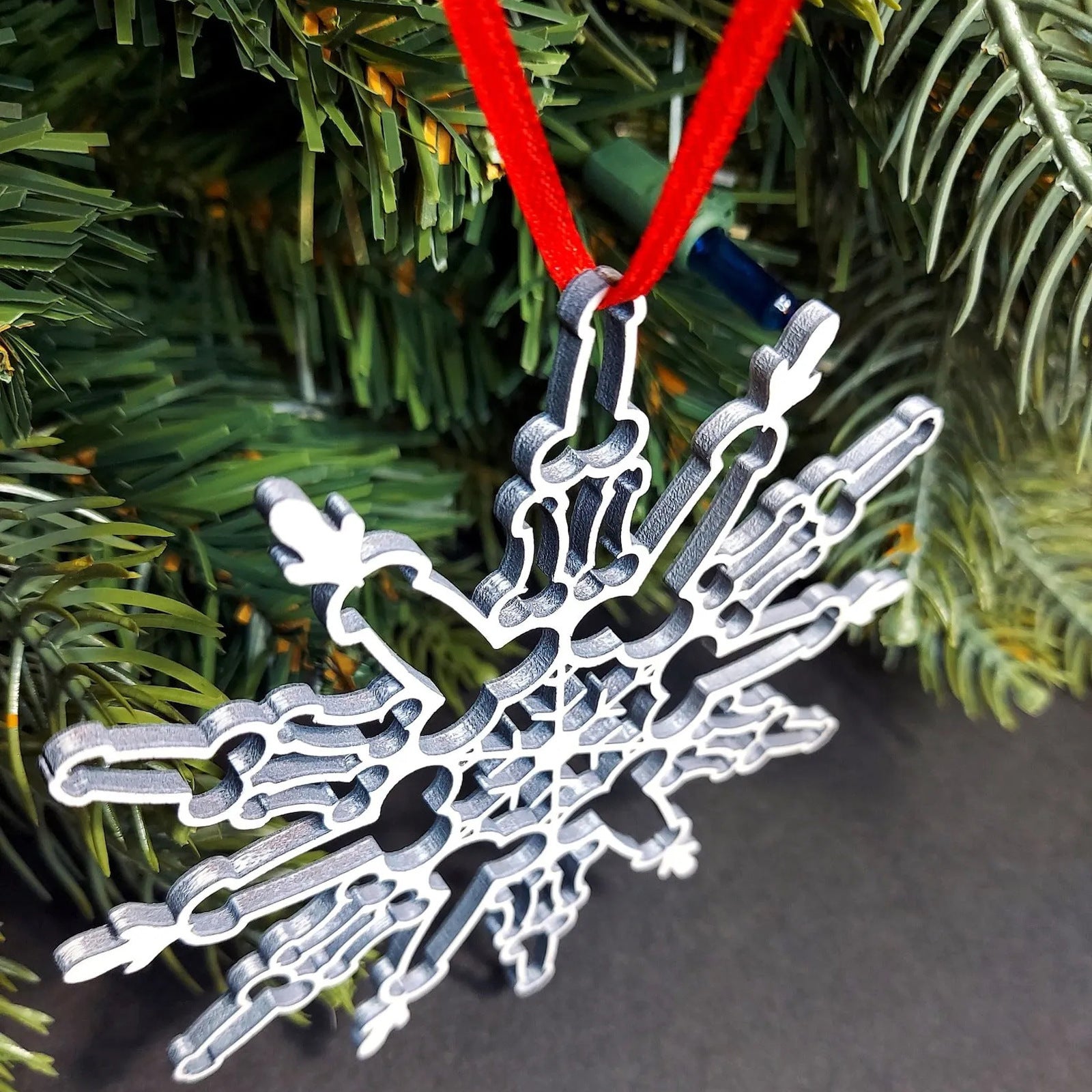 Detailed view of handcrafted wooden snowflake pendant for Christian celebrations