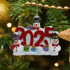 Snowman resin pendant showing cartoon design