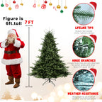 Multiple green Christmas tree variants showing different sizes and tip densities