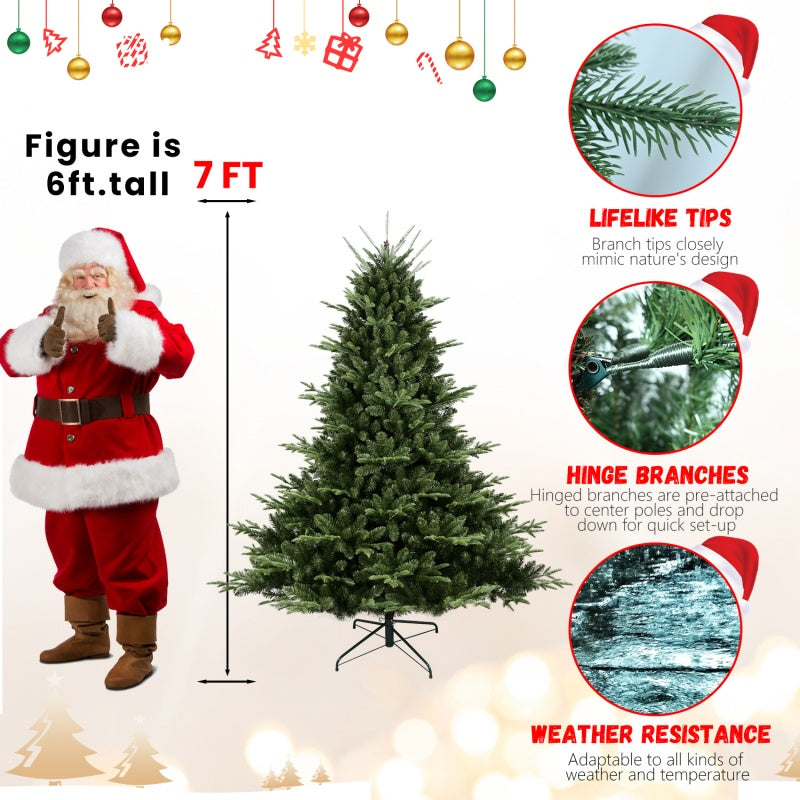 Multiple green Christmas tree variants showing different sizes and tip densities