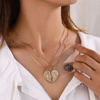 Copper necklace with twisted chain and heart-shaped Jesus pendant