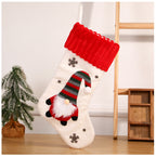 Gray festive Christmas stocking for neutral holiday decor styles