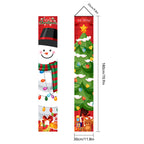 Christmas couplet set with seasonal holiday motifs for home decor
