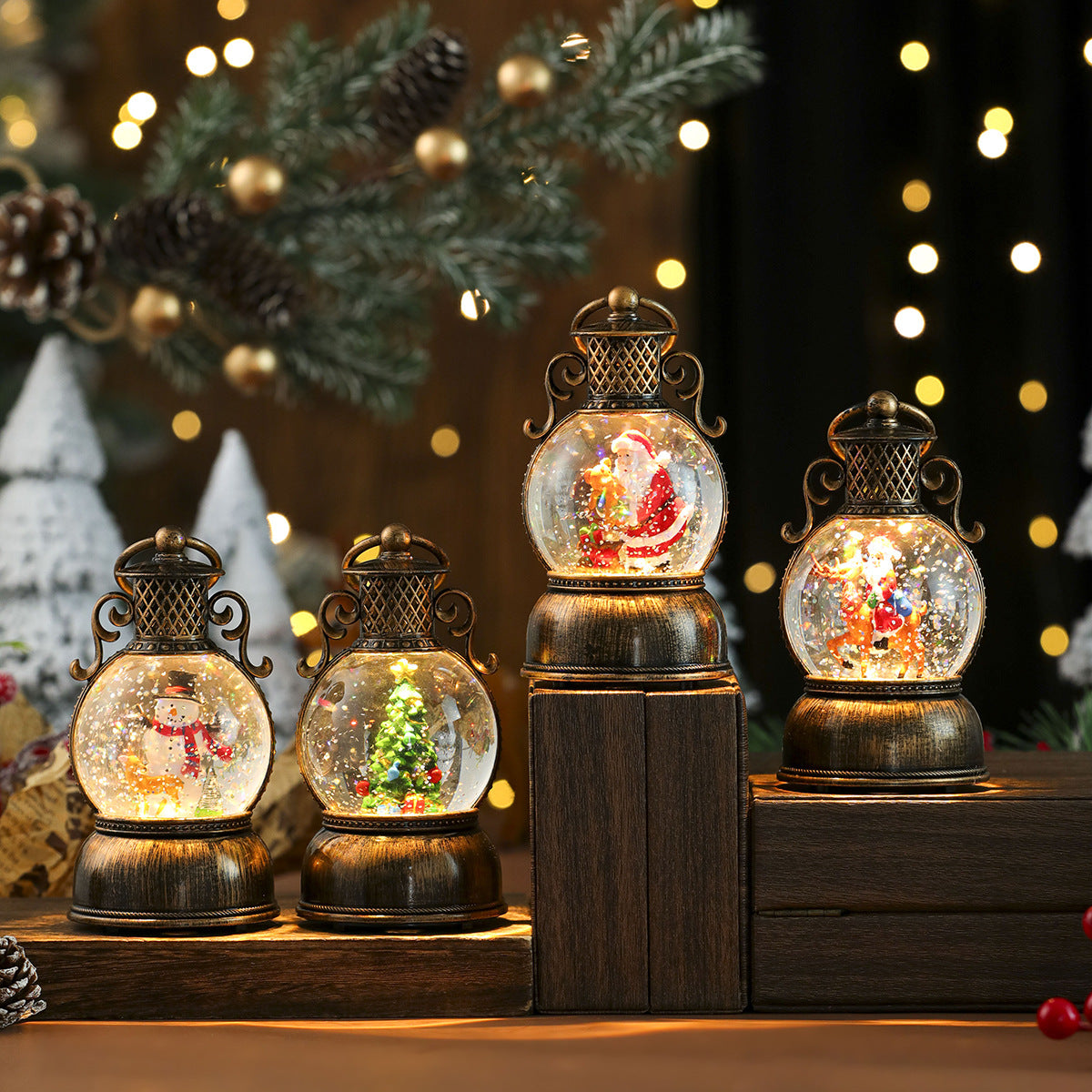 Festive Christmas ornament with snowflake design for holiday display