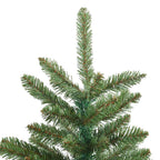 Compact folded artificial Christmas tree ready for storage after holiday season