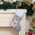 Charming penguin Christmas stocking with detailed embroidery