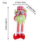 Cheerful Christmas doll with cotton filling and sand-weighted base for stability