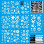 Christmas Castle static window sticker set with 9 decorative pieces for festive window display