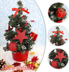 Mini Christmas tree set perfect for desk or mantelpiece decoration