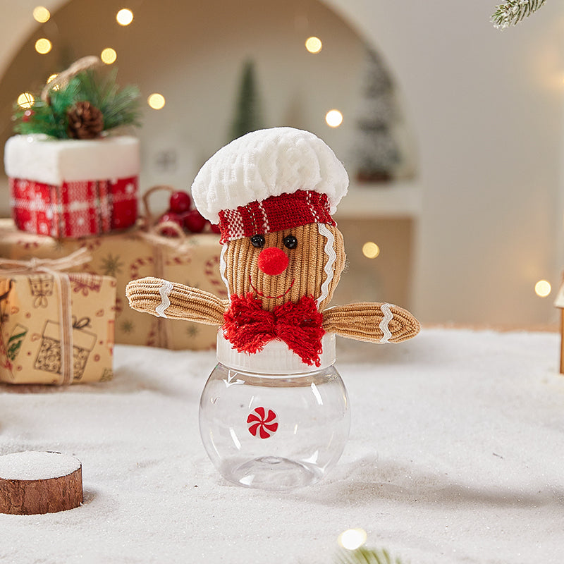 White hat gingerbread man ornament for holiday tree display