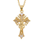 Simple Jesus cross pendant in two finish options A and B