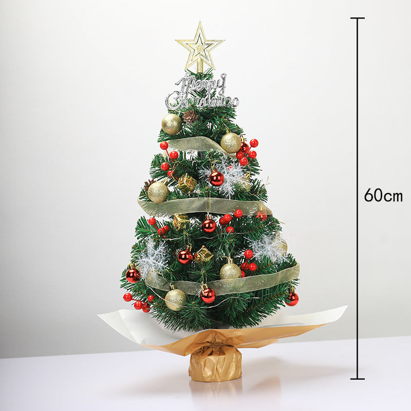 Mini Christmas tree in white 60cm height with decorative star ornament