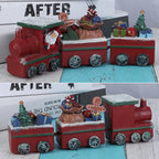 Festive gingerbread train resin craft detail view