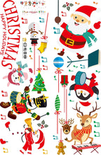 PVC wall sticker depicting Christmas concert scene for living room decoration