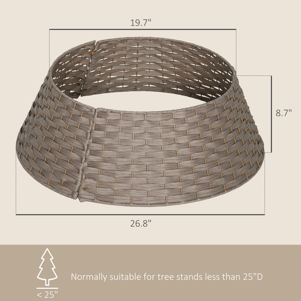 Coffee Christmas tree collar 8.7 inches tall with natural texture