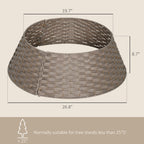 Coffee Christmas tree collar 8.7 inches tall with natural texture