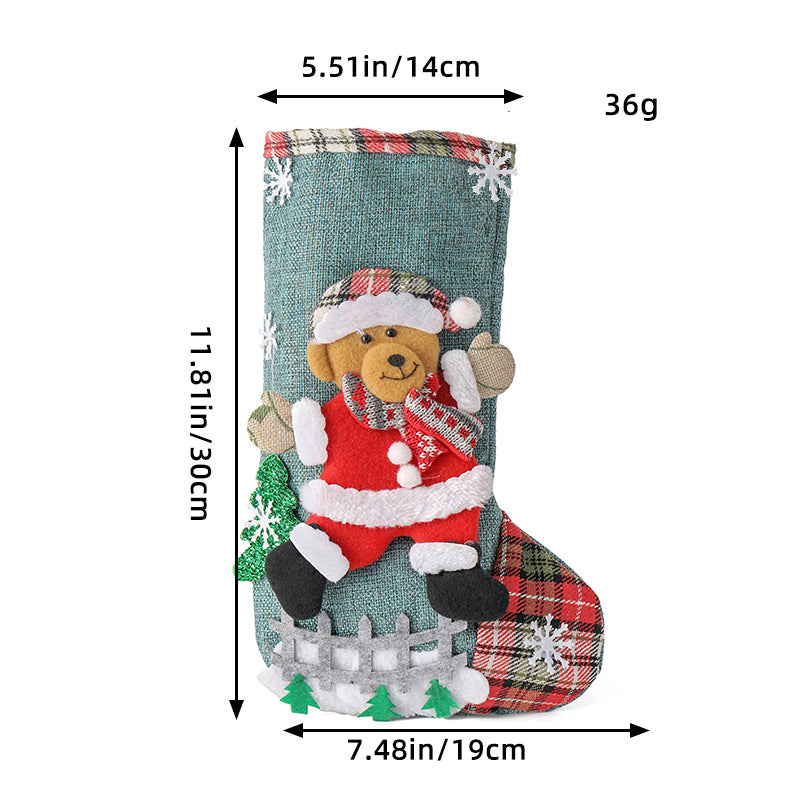 American-inspired linen cloth ornament for Christmas gift giving