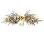 Modern golden wire garland with rattan-inspired style