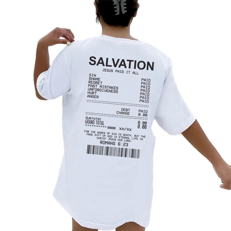 Salvation Back Print Bible Verse T-Shirt Secondary image