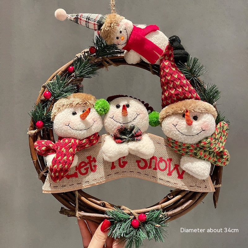 Assorted Christmas vine ring pendant designs featuring festive characters