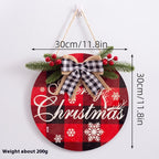 Natural wooden Christmas tag ornament with rustic finish