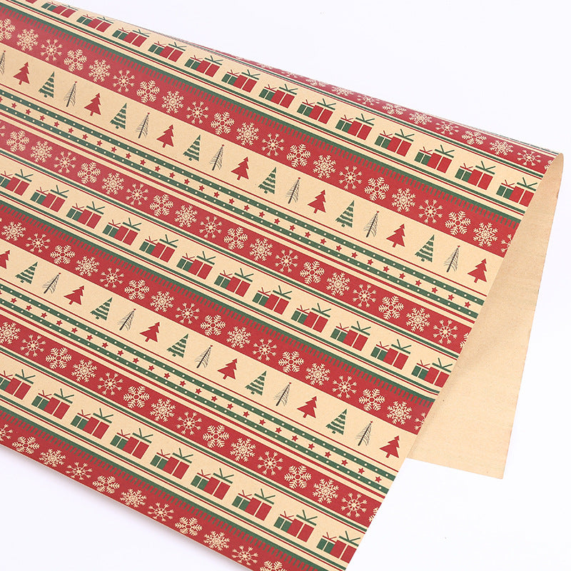 Thickened Kraft Christmas wrapping paper roll