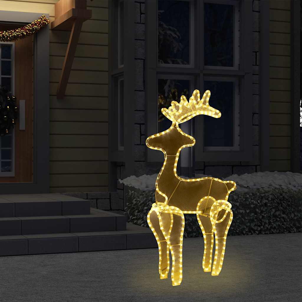 Reindeer Christmas decoration with 8m string lights and IP44 adapter