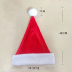 Red plush Christmas hat for holiday celebrations