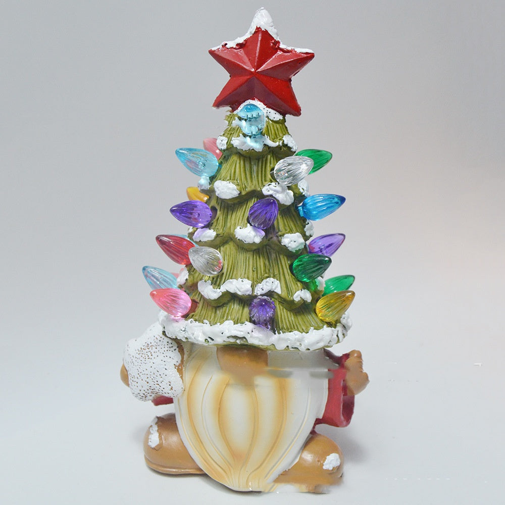 Cartoon style Christmas tree sculpture for holiday home decor