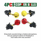 Christmas bell ball hair clip set showcasing festive decorative accessories
