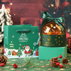 Transparent acrylic holiday gift box with candy and treats inside