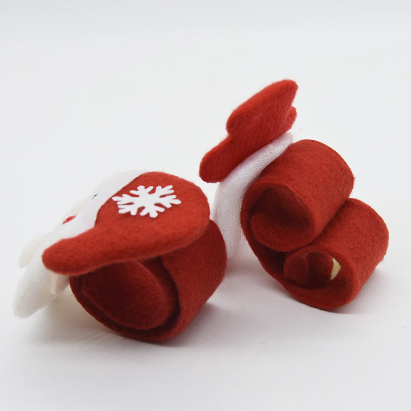 Christmas fabric bracelet with holiday charm for faith celebrations Main image