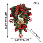 White garland with inverted tree design close-up - Christmas Decor
