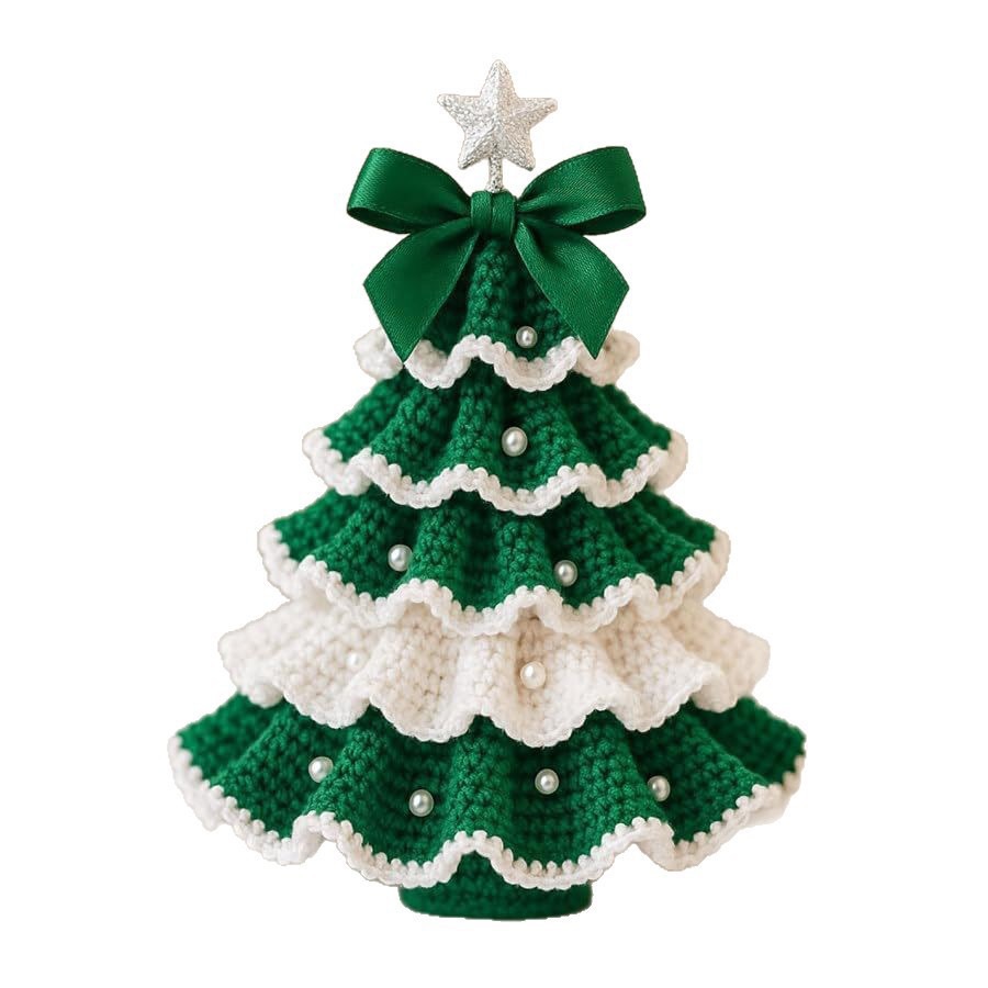 Crochet Christmas Tree Ornament DIY Craft Kit - Christian Home Decor