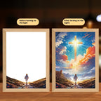 Elegant European classical Jesus painting with soft ambient glow