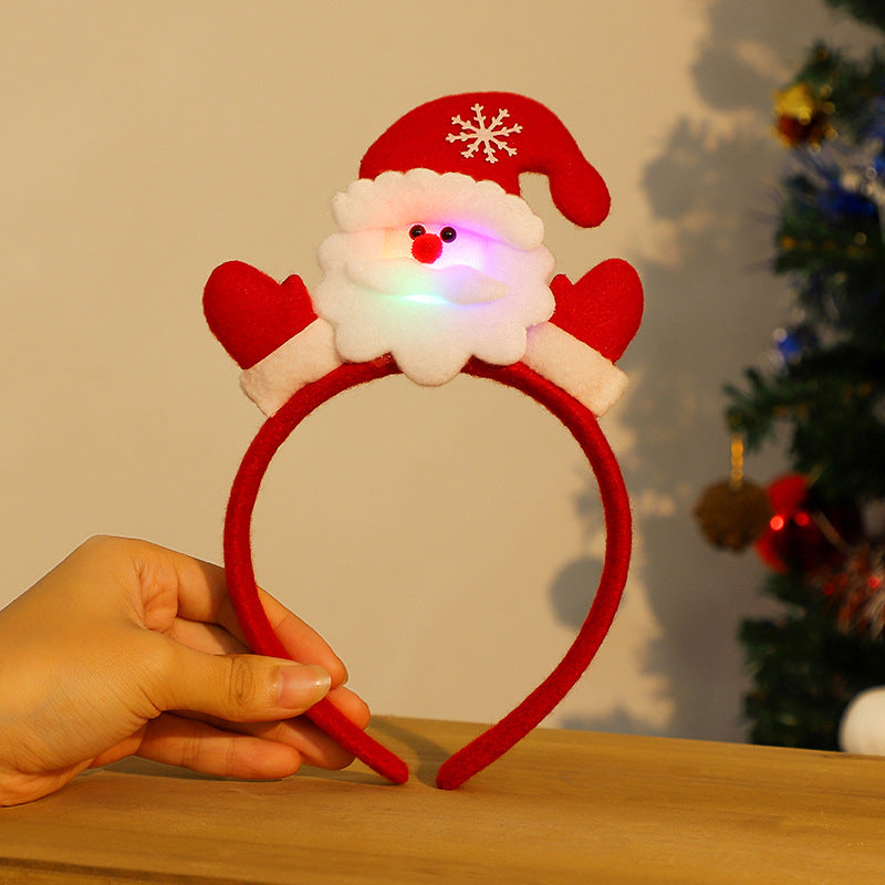 Christmas snowman and old man character headband designs