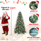 Full Christmas tree with festive accents for holiday gathering spaces