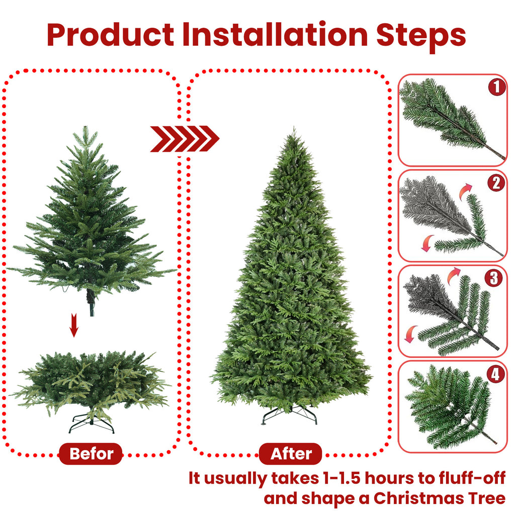 Lush green branches of an artificial Christmas tree for faithful holiday gatherings