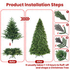 Lush green branches of an artificial Christmas tree for faithful holiday gatherings