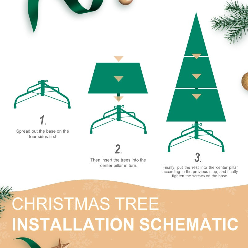 Lush green Christmas tree with warm lighting for Christmas home decor
