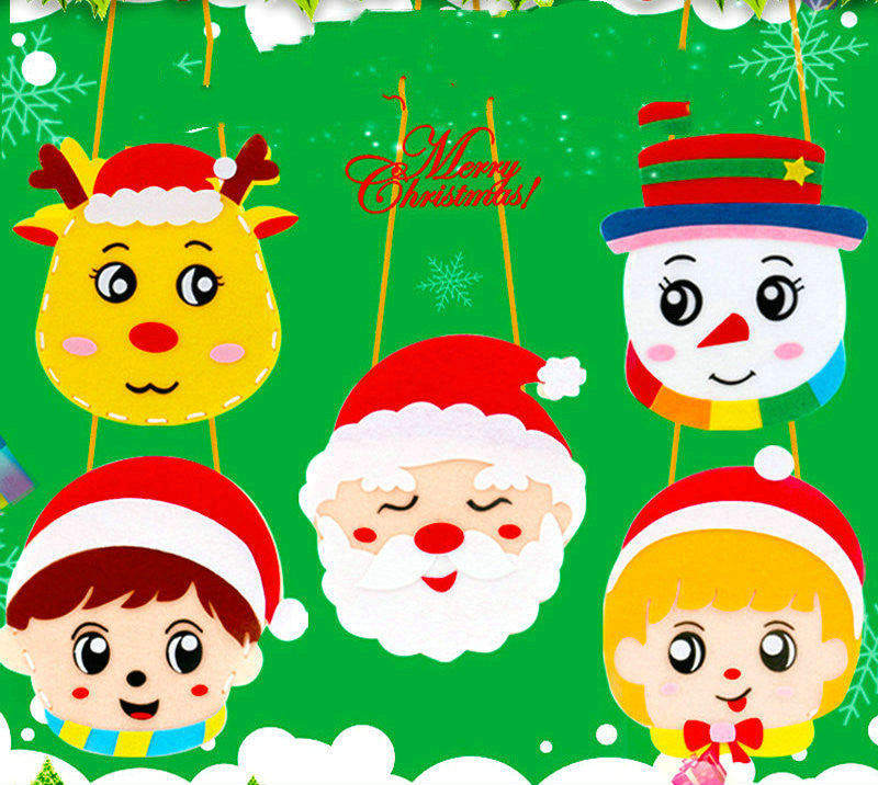 DIY Christmas craft kit materials laid out