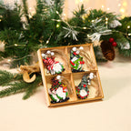Wooden Christmas tree ornament set of twelve pieces