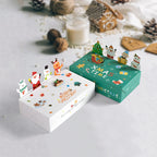 Christmas Tree Cartoon Pattern on Paper Box - Christian Home Decor