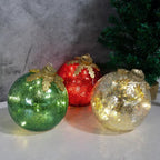 Battery-powered plastic Christmas decor pieces arranged together