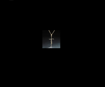 Jesus Cross Letter Pendant Necklace close-up showing cross detail