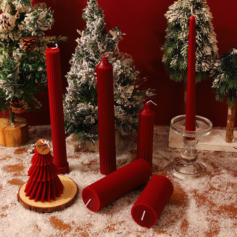 Wine Red Christmas Aromatherapy Candle - Christian Home Decor