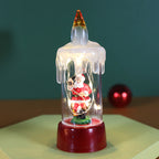 Cozy Christmas Desktop Ornament featuring copper wire Christmas tree design with soft candlelight
